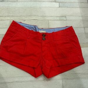 Timing Red Women's Cuffed Shorts